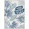 World Rug Gallery Tropical Floral Leaf Reversible Recycled Plastic 3' X 5' Navy Outdoor Rug 6067NAVY3X5 - alternate 3